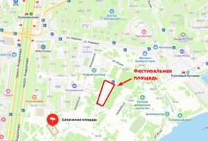 Ярмарка мёда в Коломенском на карте