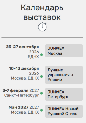 План ювелирных выставок на 2026